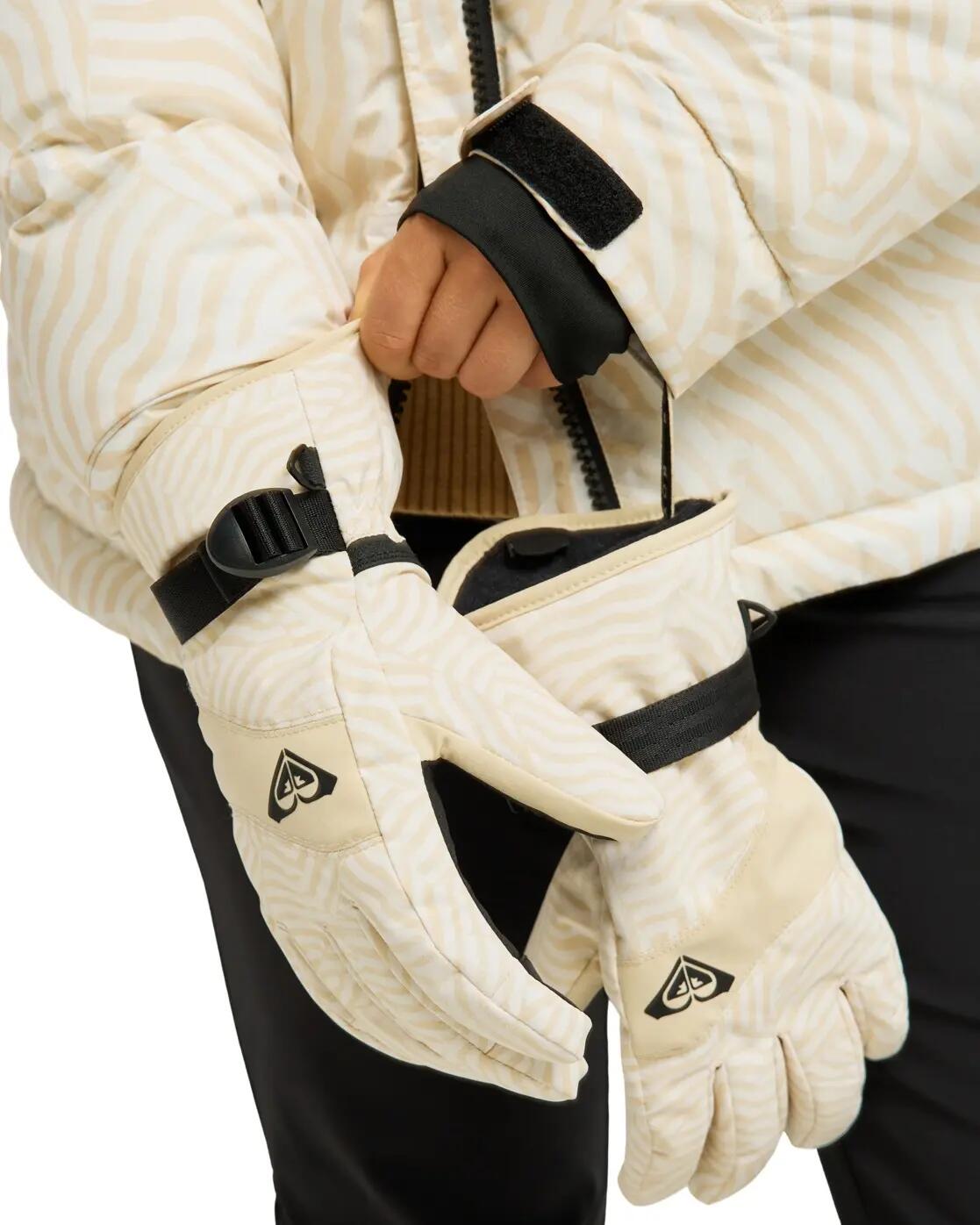 Funktionelle Ski-/Snowboardhandschuhe ROXY JETTY Beige Dames 2/4