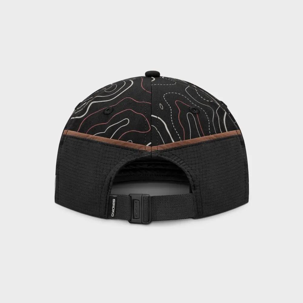 Heren en Dames technische wandelpet met zakjes Whitney 5 panel Black Zwart 6/6