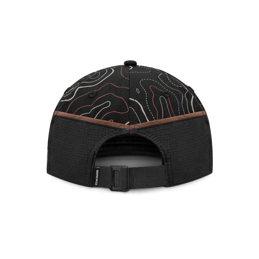 Heren en Dames technische wandelpet met zakjes Whitney 5 panel Black Zwart 2/6