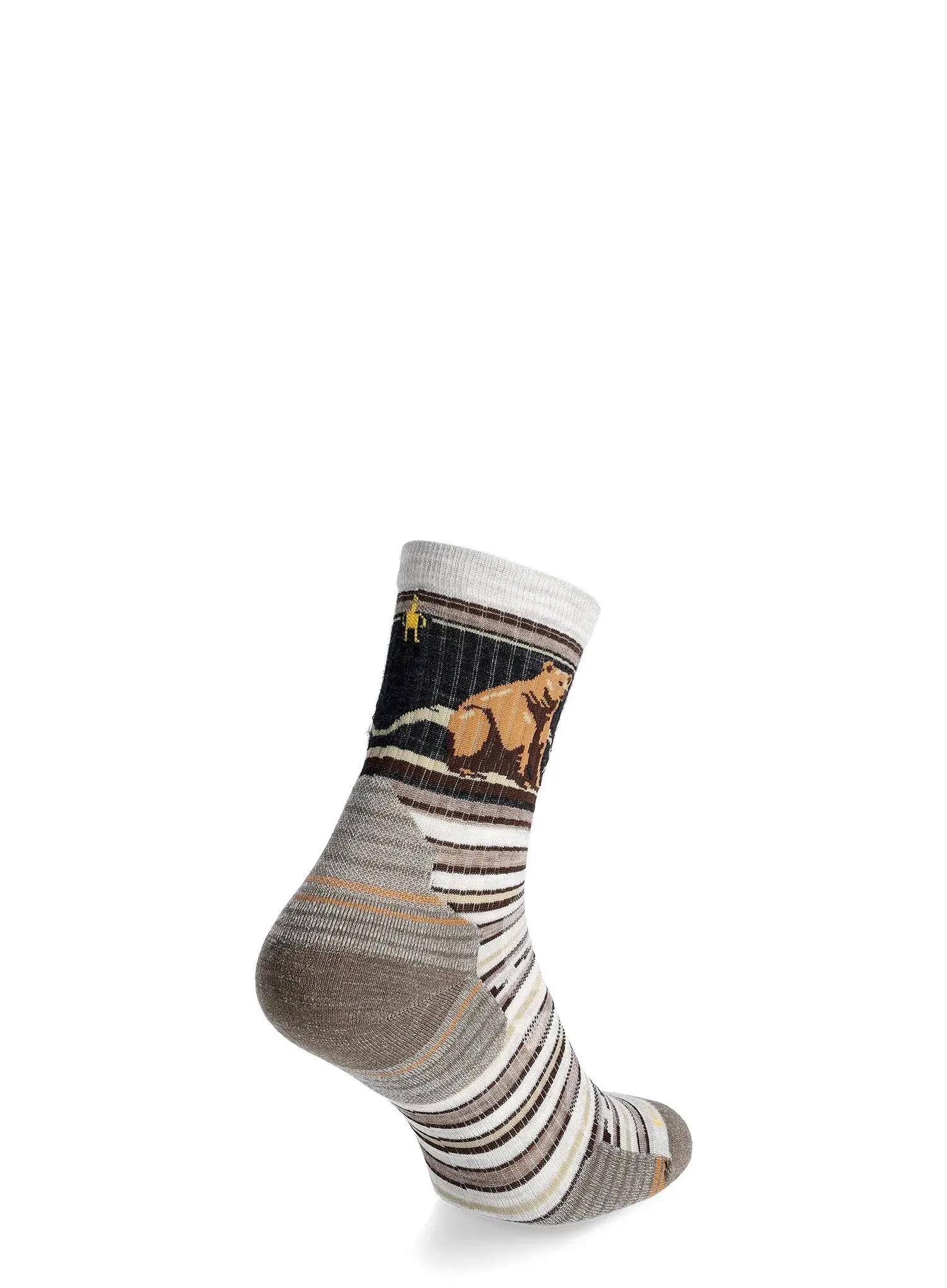 Skarpety merino Smartwool Hike Targeted Cushion Bear Stripe Mid Crew Socks 2/4