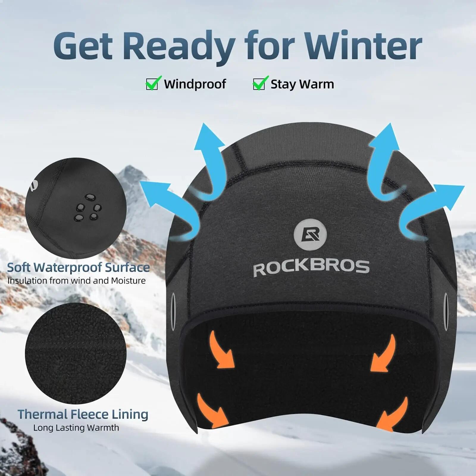 ROCKBROS Helm-Unterziehmütze Fleece 2/7