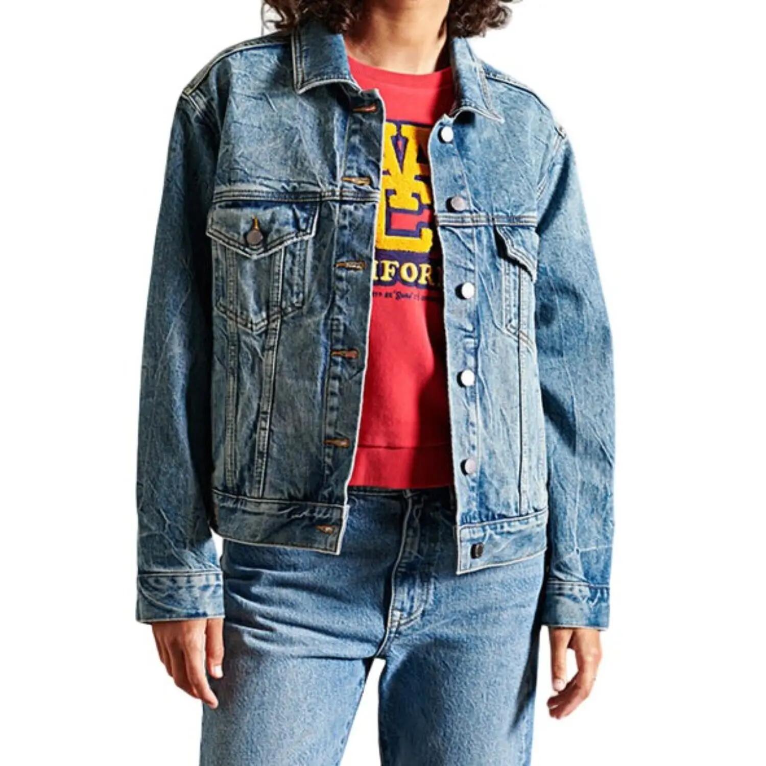 Geacă de blugi Superdry Ov Boyfriend Trucker pentru femei