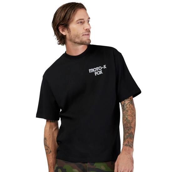 T-shirt uomo Fox Moto-X Oversized in cotone nero