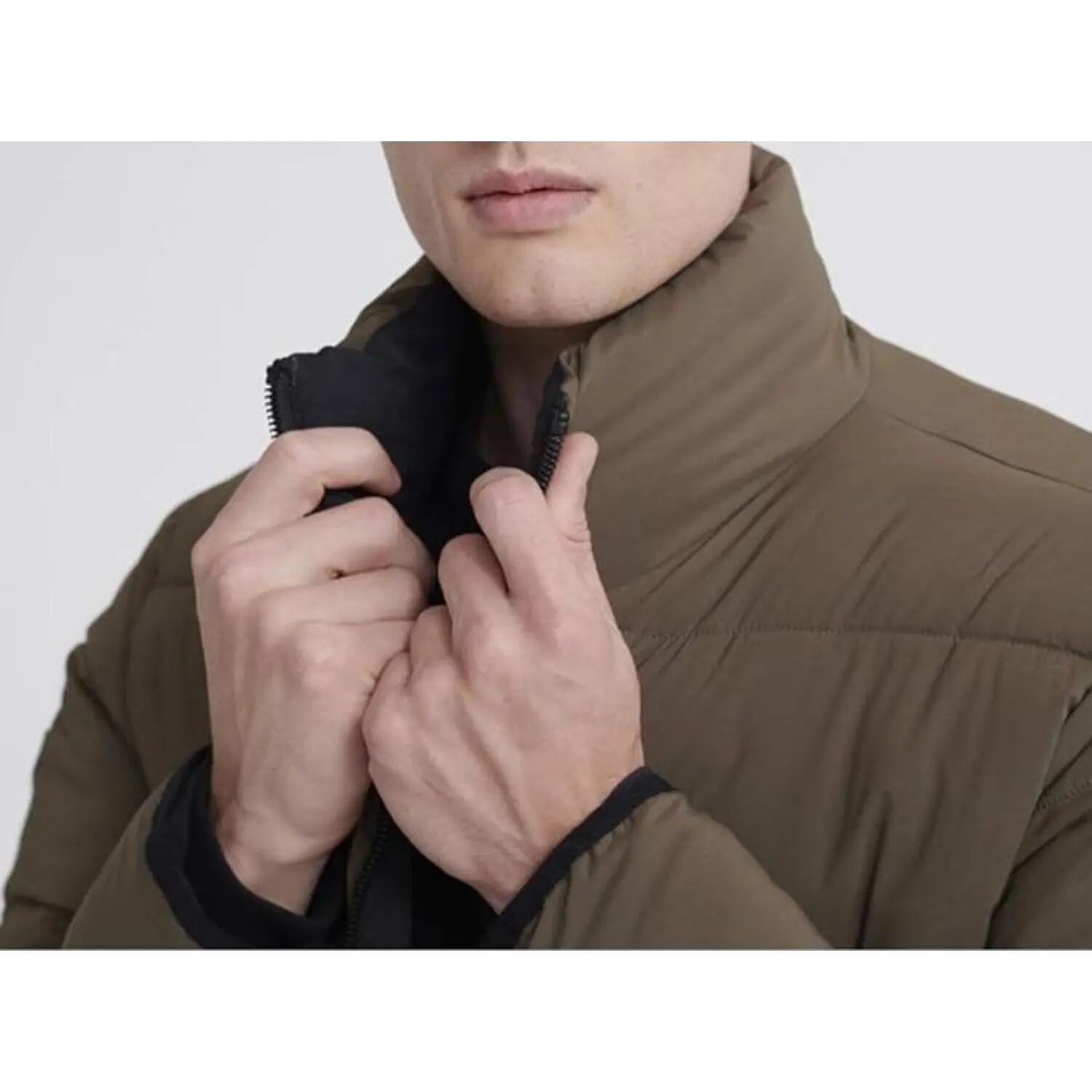 Superdry Bedruckte doppelseitige braune schwarze isolierte Steppjacke für Herren 5/7