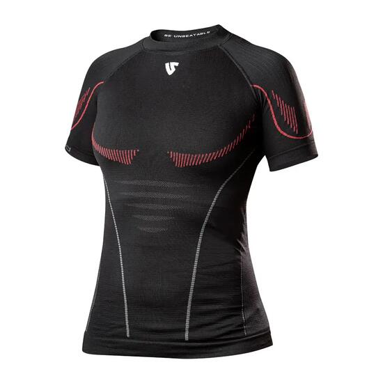Damen Ultra-Leichtes Kurzarm-Funktionsshirt Schwarz
