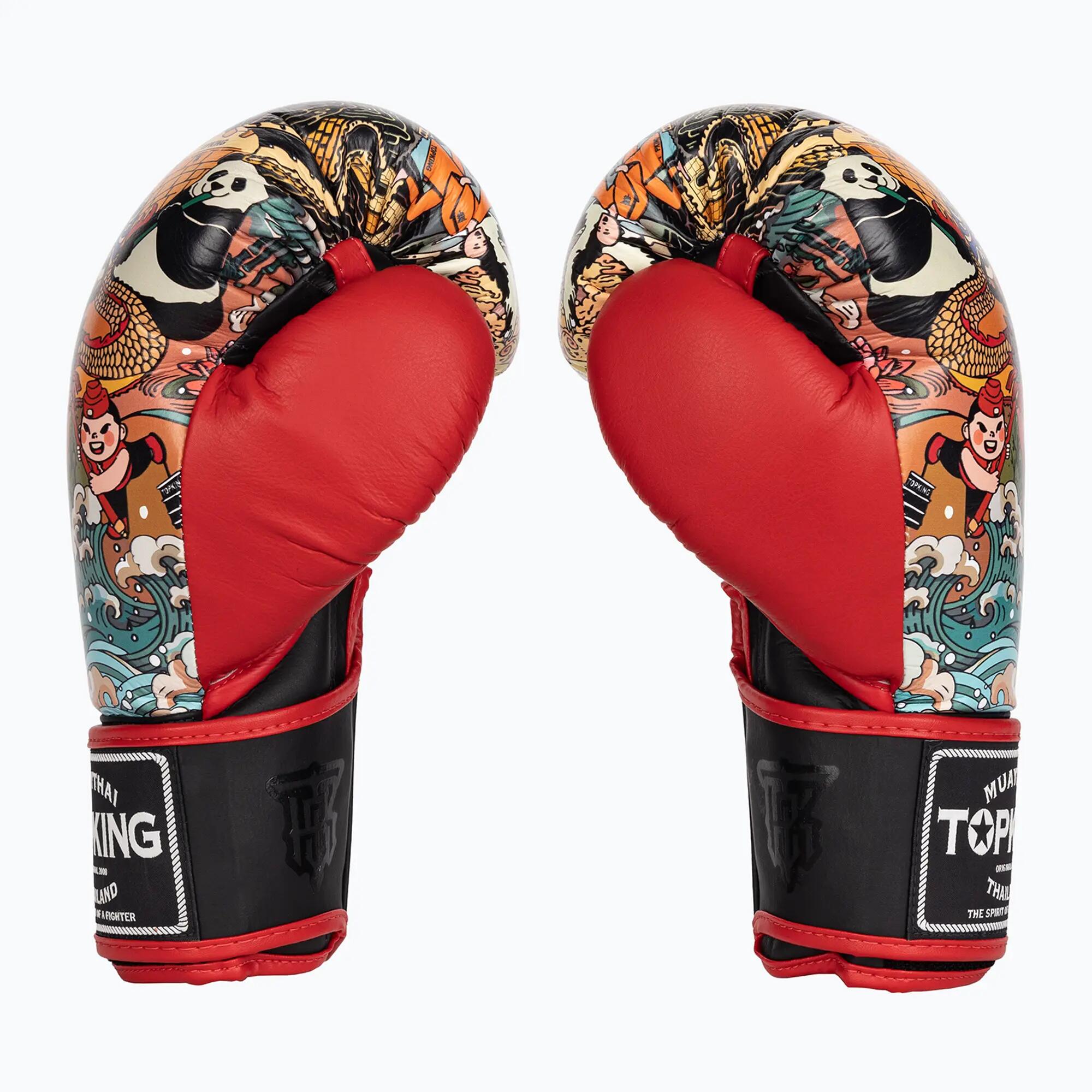 Luvas de boxe Top King Boxing Culture preto/vermelho TKBGCT-SL-2C3 4/7