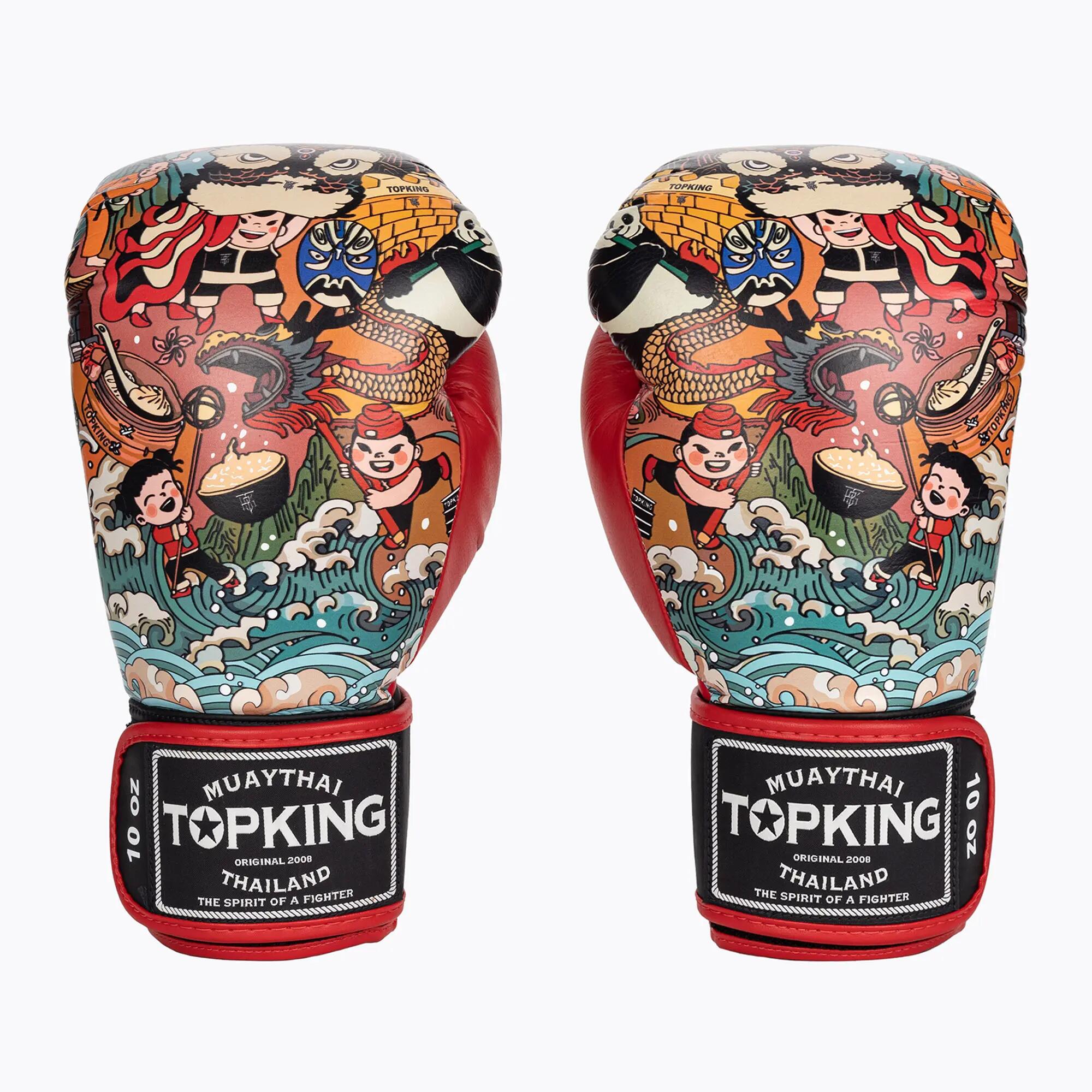 Luvas de boxe Top King Boxing Culture preto/vermelho TKBGCT-SL-2C3 2/7