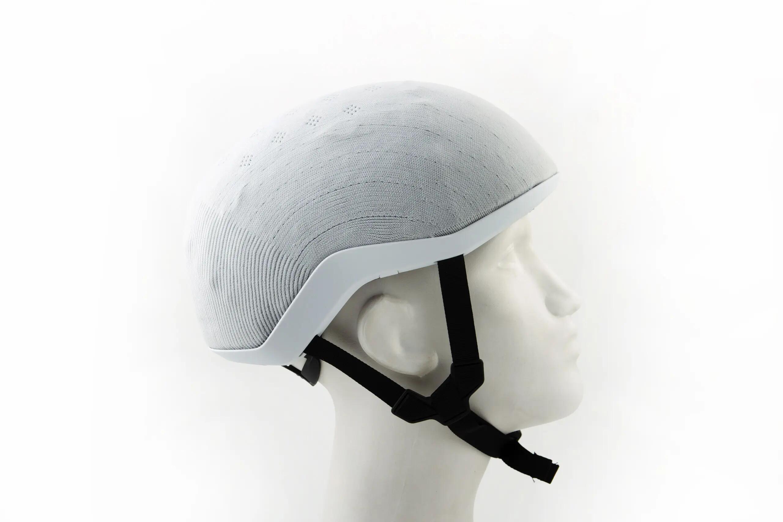 Kask rowerowy - rower miejski - unisex - Myelin - lekki, recyklingowy - szary 4/5