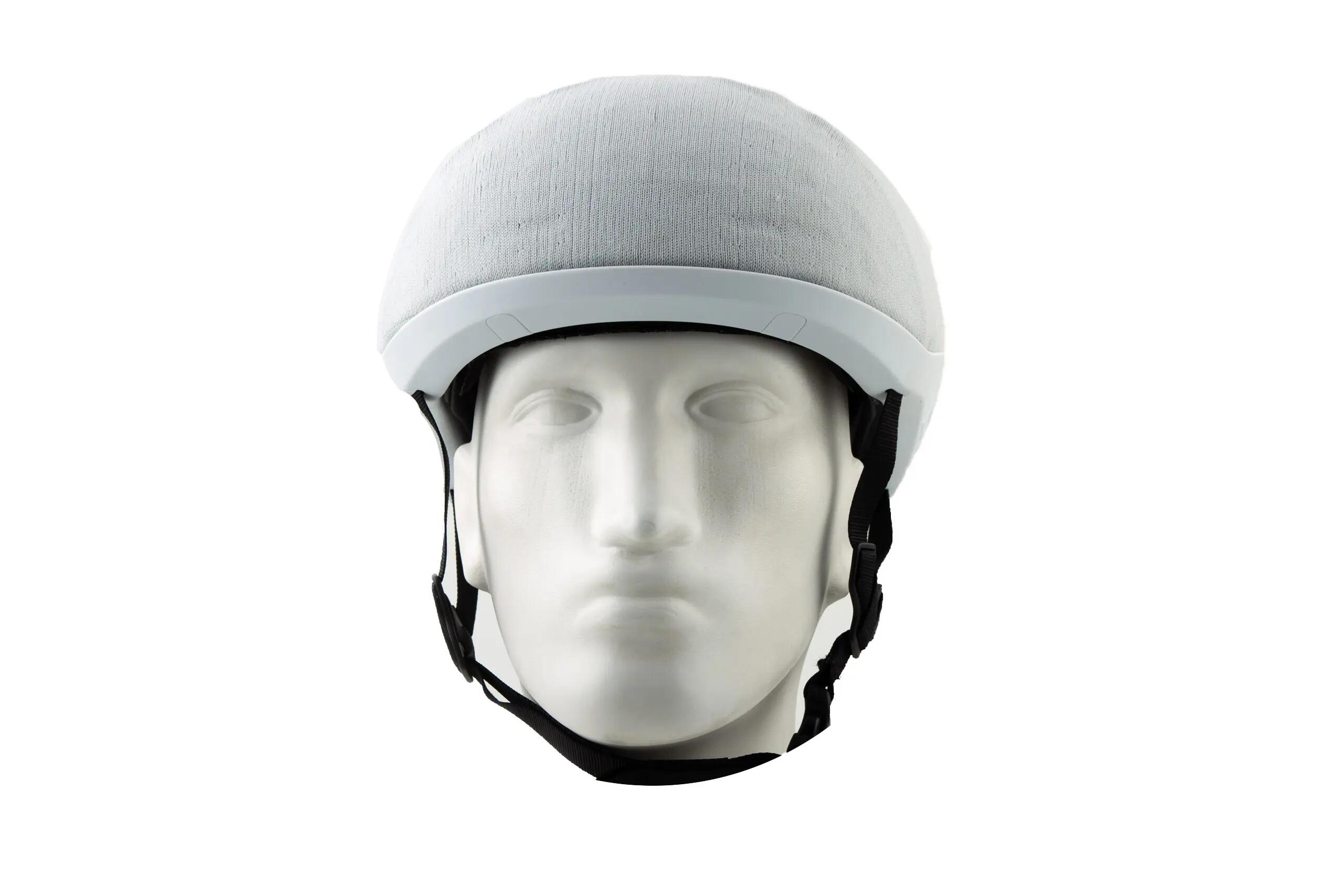 Kask rowerowy - rower miejski - unisex - Myelin - lekki, recyklingowy - szary 3/5