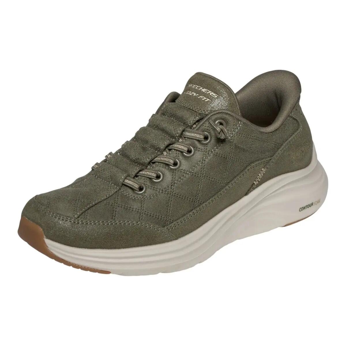 Baskets Femme Baskets Skechers CONTOUR FOAM-NATURAL EASE Vert Skechers 4/5