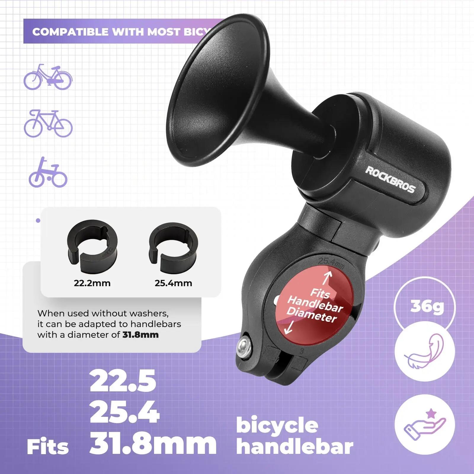 ROCKBROS Elektronische Fahrradklingel 120dB 3/6
