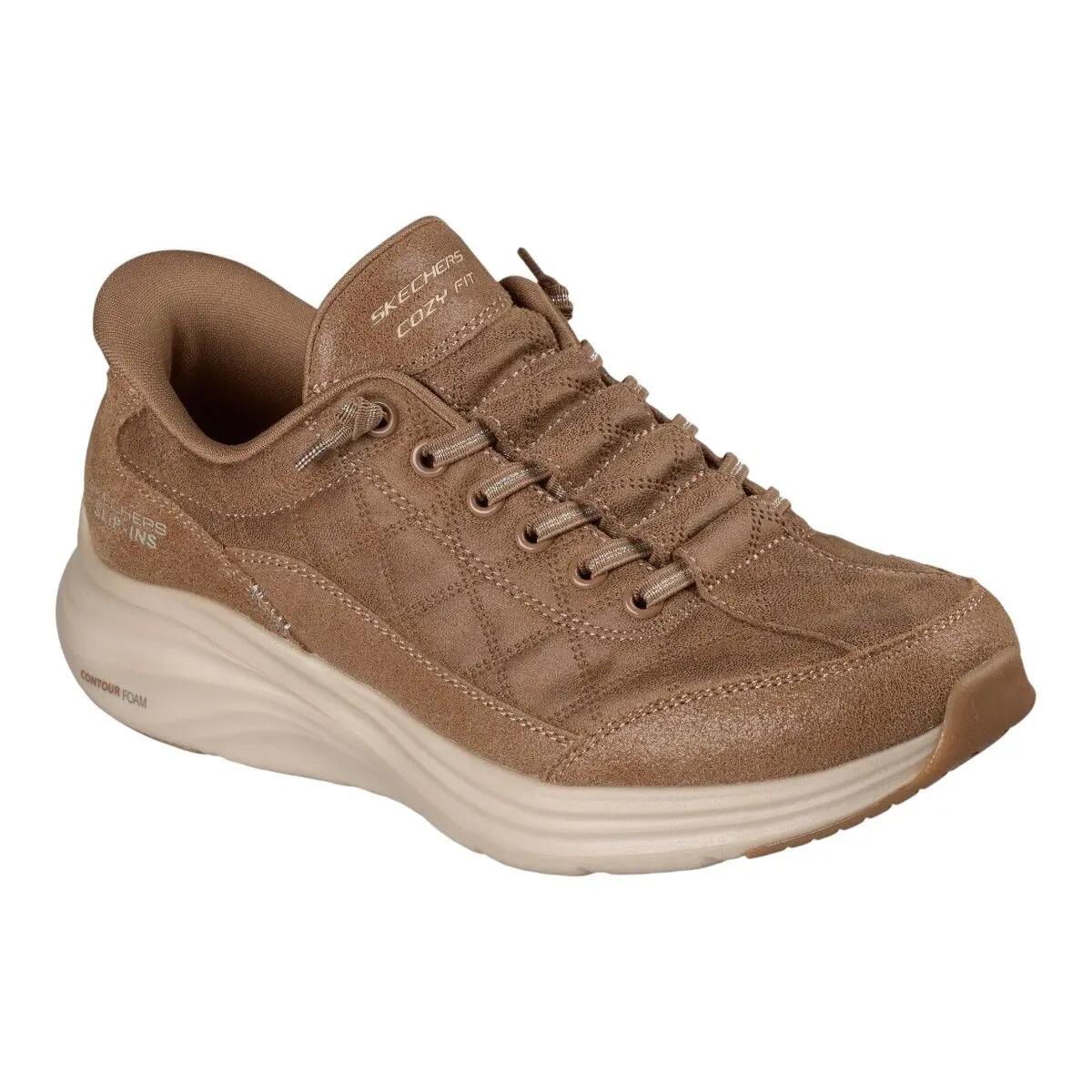 Baskets Femme Baskets Skechers CONTOUR FOAM-NATURAL EASE Marron Skechers 4/5