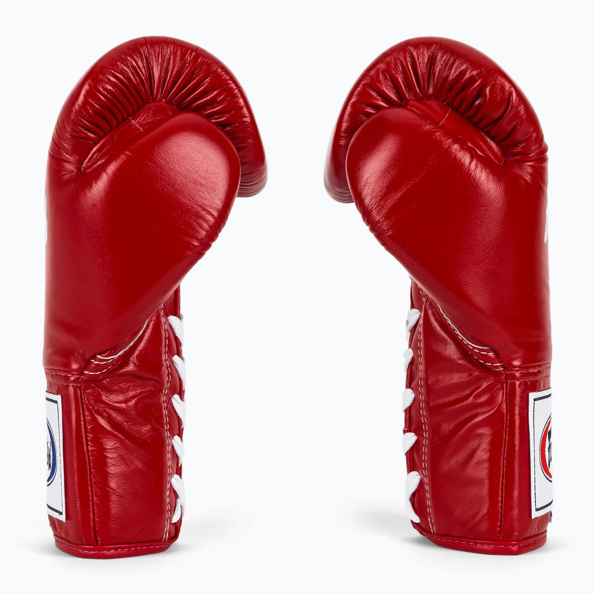 Guantes de boxeo Fairtex Pro Competition con pulgar bloqueado de cuero 4/7