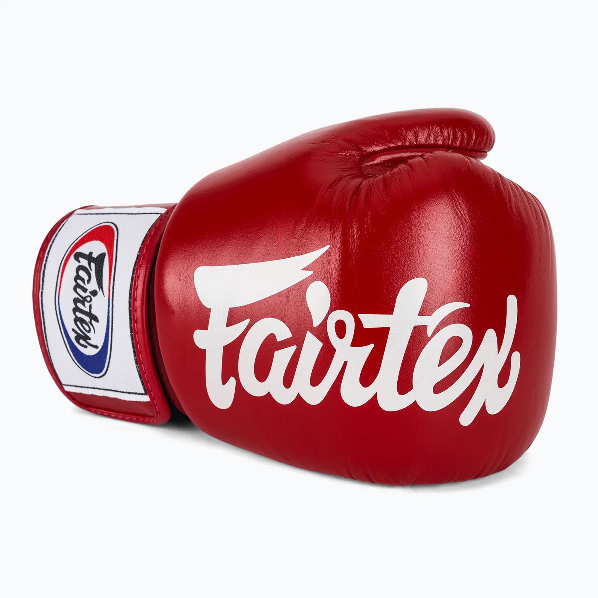 Luvas de boxe Fairtex em couro genuíno BGV19 vermelhas, 10 oz 5/7