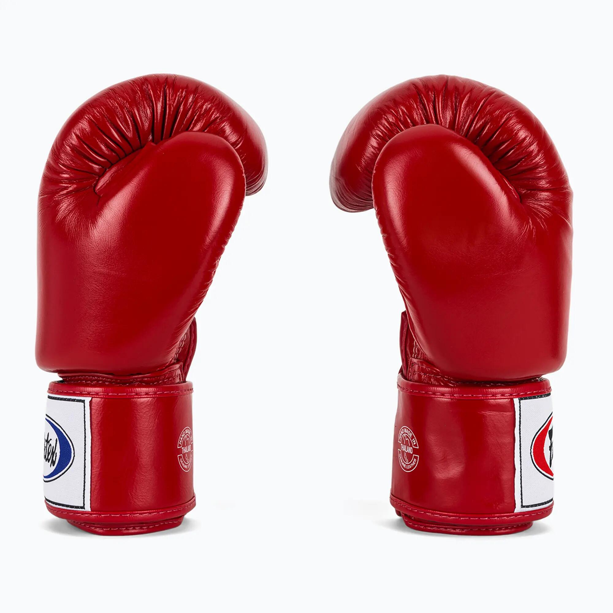Luvas de boxe Fairtex em couro genuíno BGV19 vermelhas, 10 oz 4/7