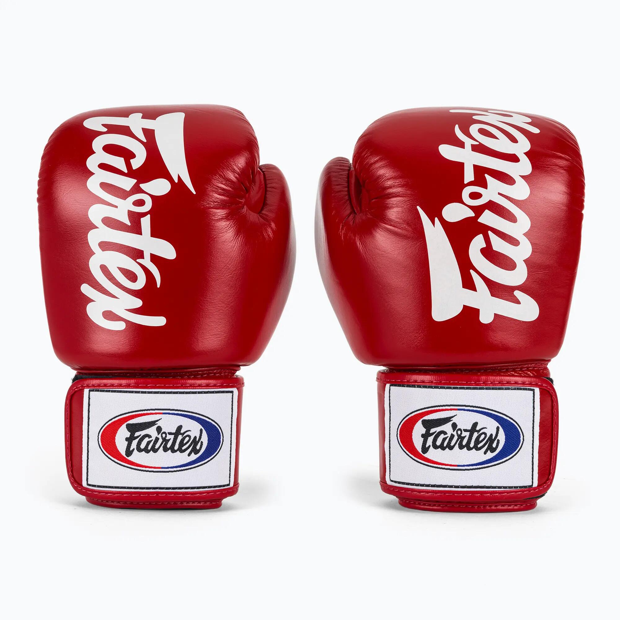 Luvas de boxe Fairtex em couro genuíno BGV19 vermelhas, 10 oz 2/7