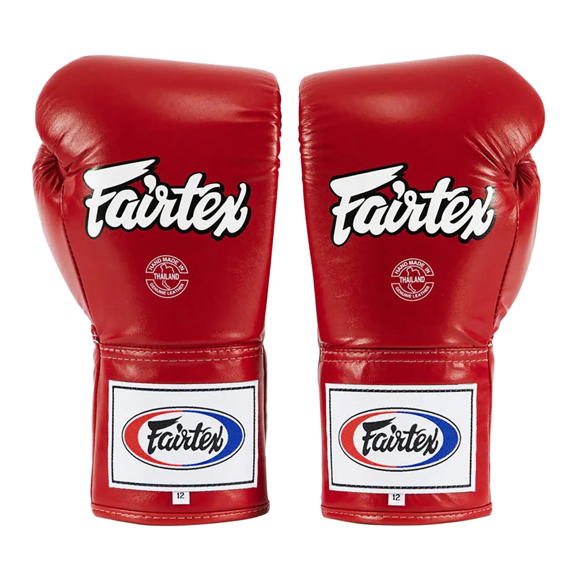Guantes de boxeo Fairtex Pro Competition con pulgar bloqueado de cuero 7/7