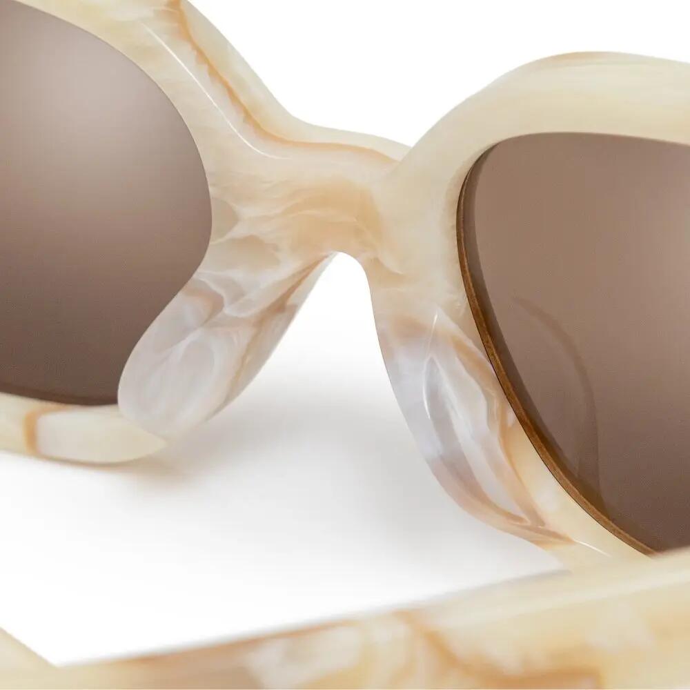 Lunettes de soleil polarisées rectangulaires Homme et Femme Oblong White Blanc 5/6