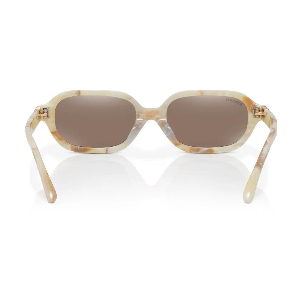 Lunettes de soleil polarisées rectangulaires Homme et Femme Oblong White Blanc 2/6