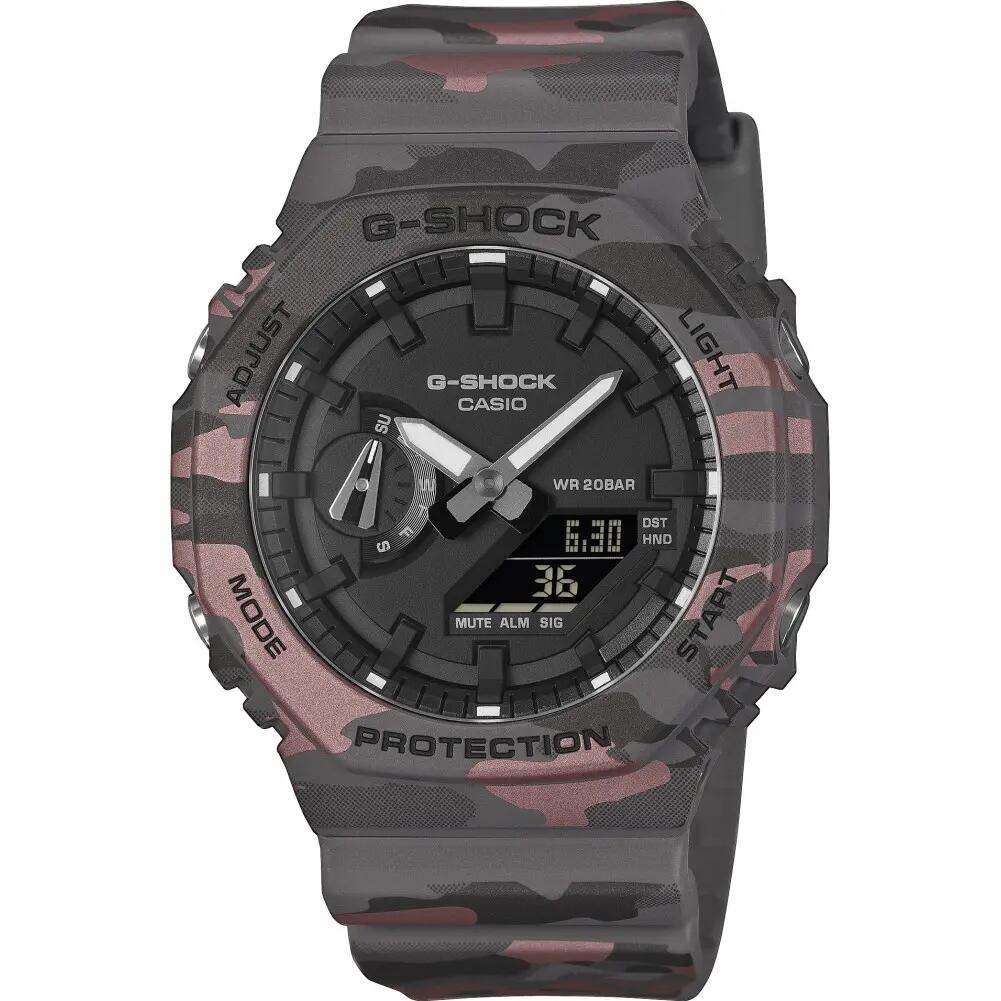 Casio Analoog En Digitaal  Horloge Grijs/Zwart GA-2100CM-8AER 1/6