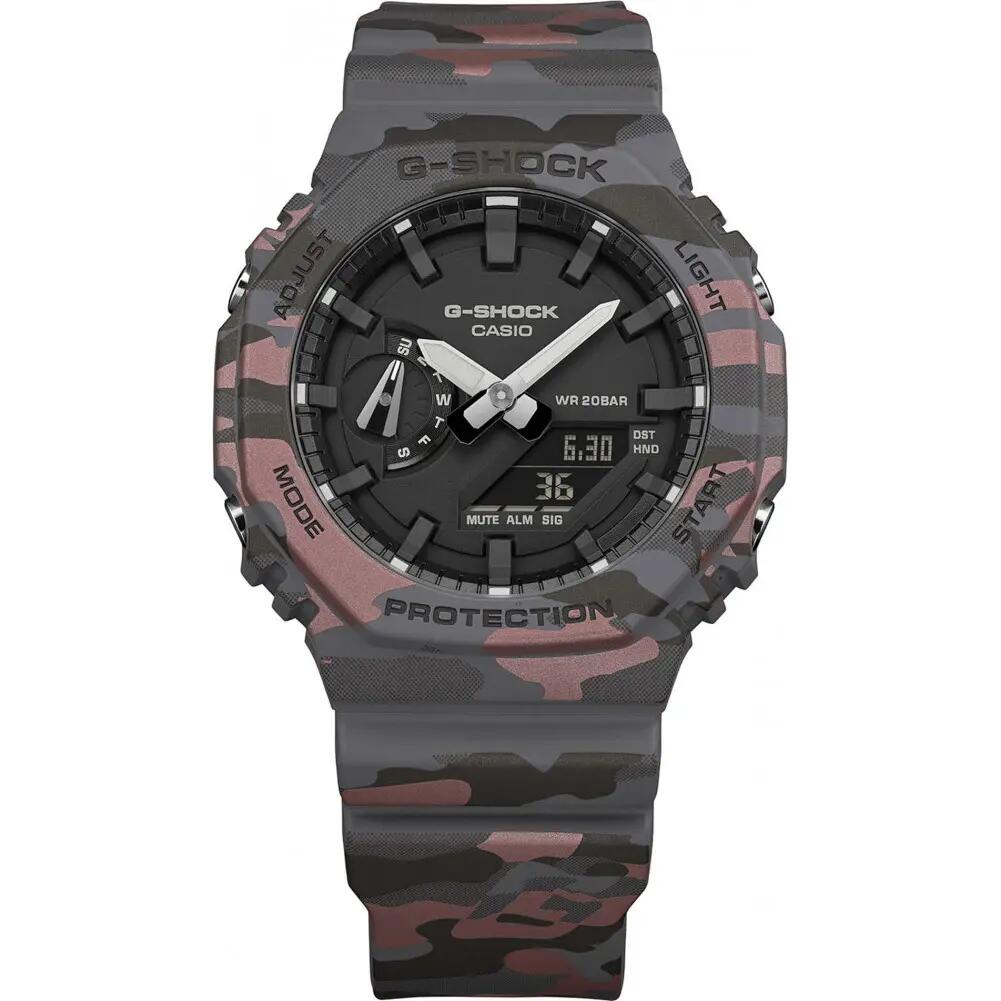 Casio Analoog En Digitaal  Horloge Grijs/Zwart GA-2100CM-8AER 2/6