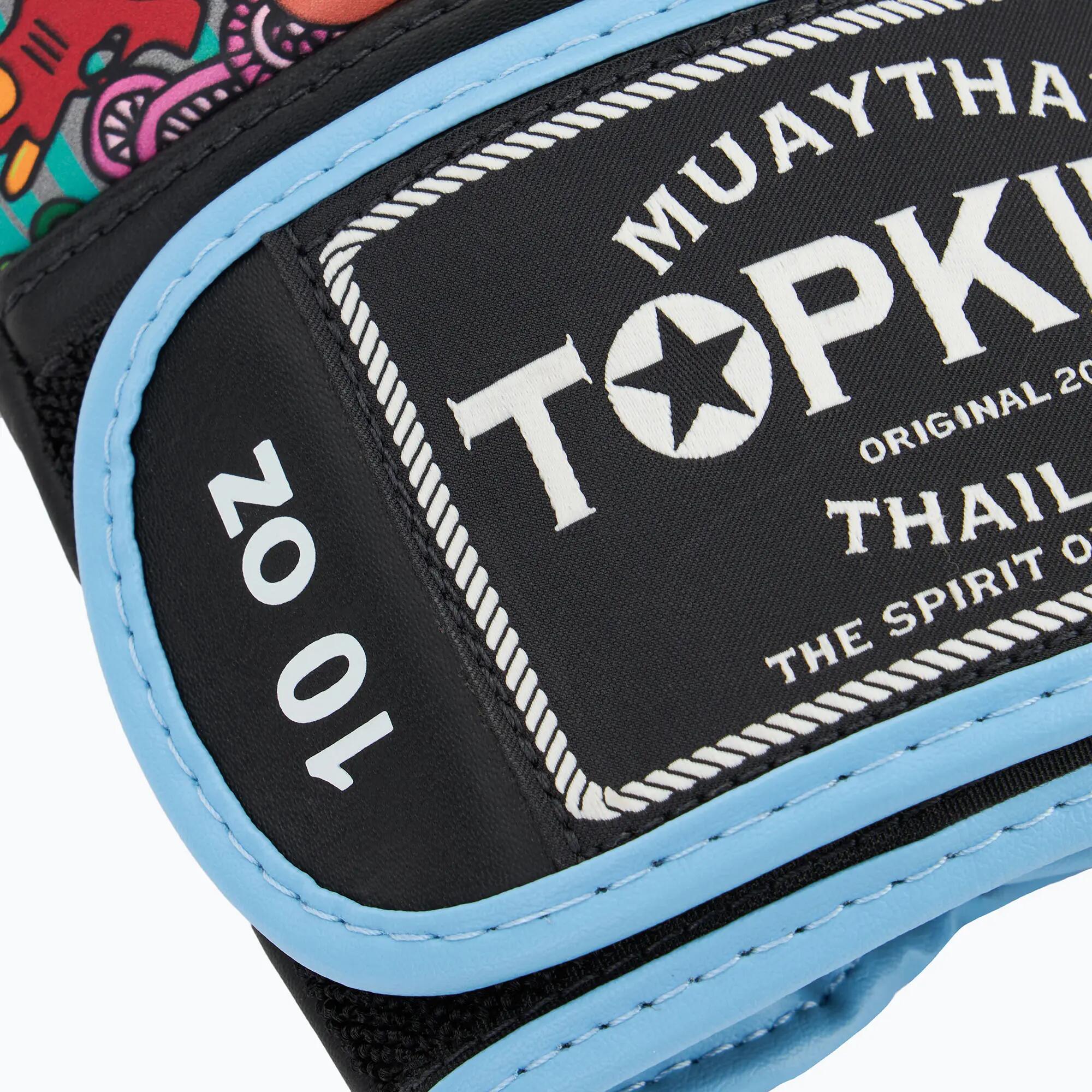 Luvas de boxe Top King Boxing Culture preto TKBGCT-TH-SL-BK 5/6