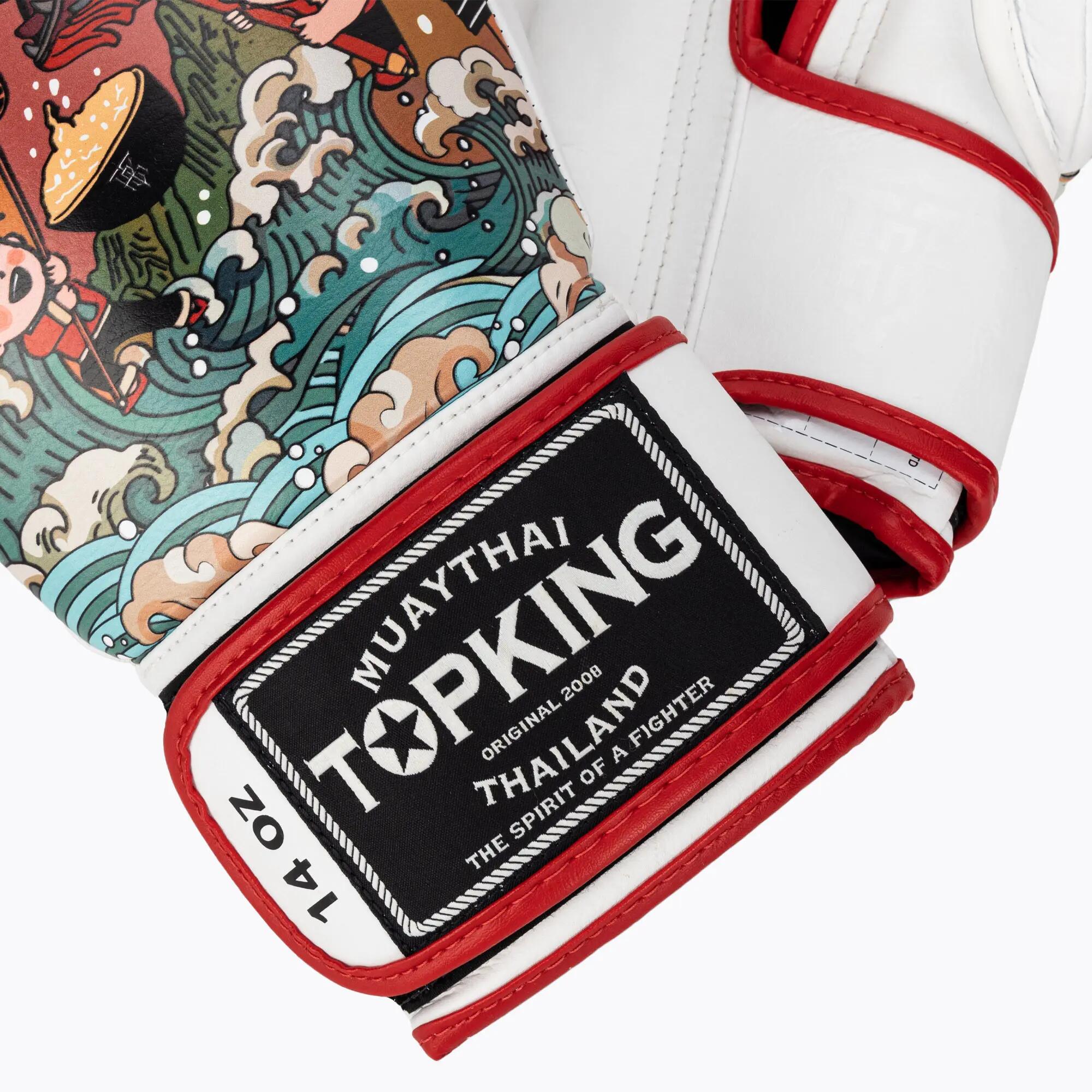 Luvas de boxe Top King Boxing Culture branco/vermelho TKBGCT-SL-1C1 5/7