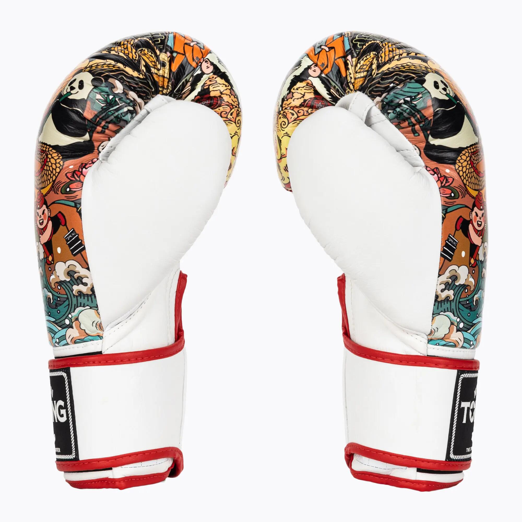 Luvas de boxe Top King Boxing Culture branco/vermelho TKBGCT-SL-1C1 4/7