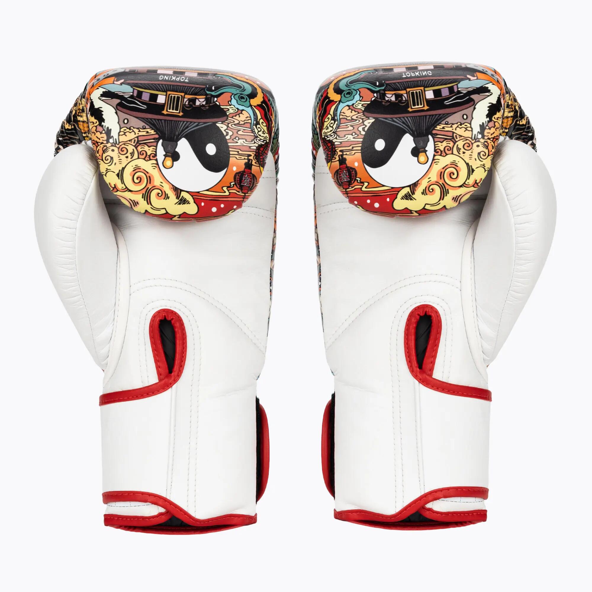 Luvas de boxe Top King Boxing Culture branco/vermelho TKBGCT-SL-1C1 3/7