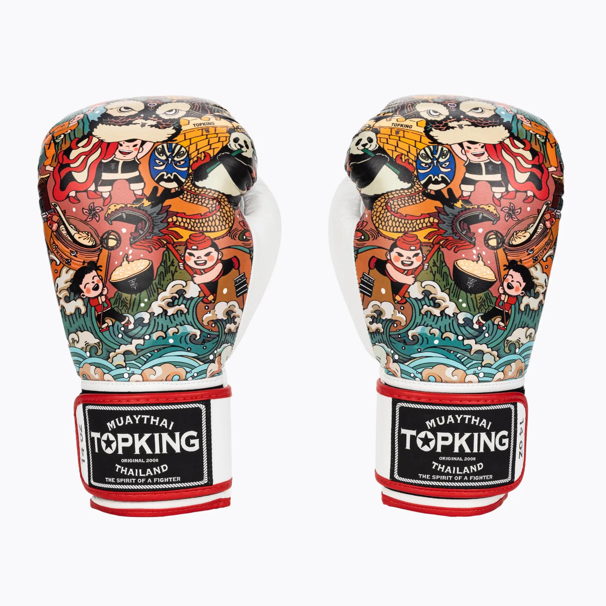 Luvas de boxe Top King Boxing Culture branco/vermelho TKBGCT-SL-1C1 2/7