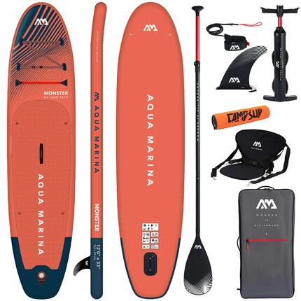Deska Pompowana SUP Aqua Marina Monster 12'0" + SIEDZISKO + BOJKA DO WIOSŁA