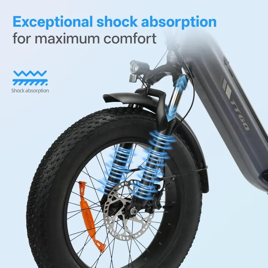 Vélo électrique pour adultes TTGO F6 Pro Batterie 48V18Ah Pneus 20 pouces 8/8