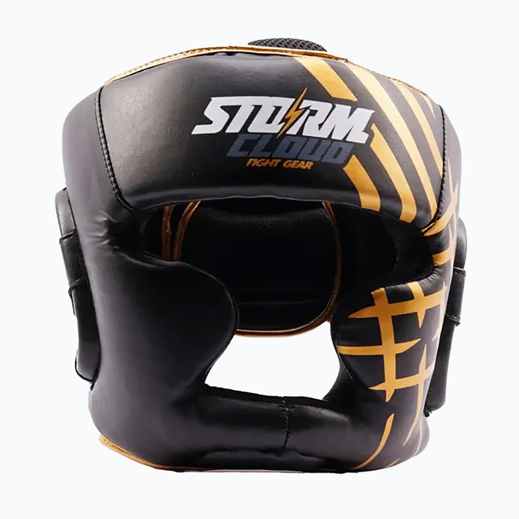 StormCloud Kask Bokserski Lynx Czarno-Złoty S/M 7/7