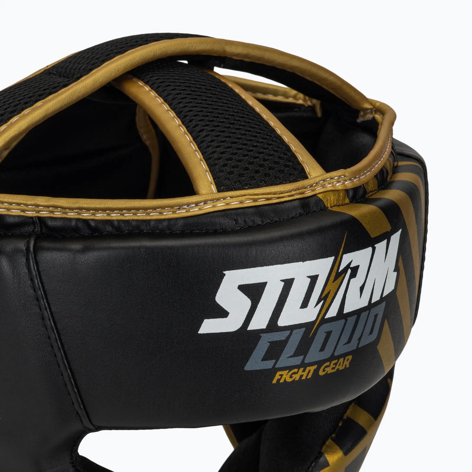 StormCloud Kask Bokserski Lynx Czarno-Złoty S/M 4/7