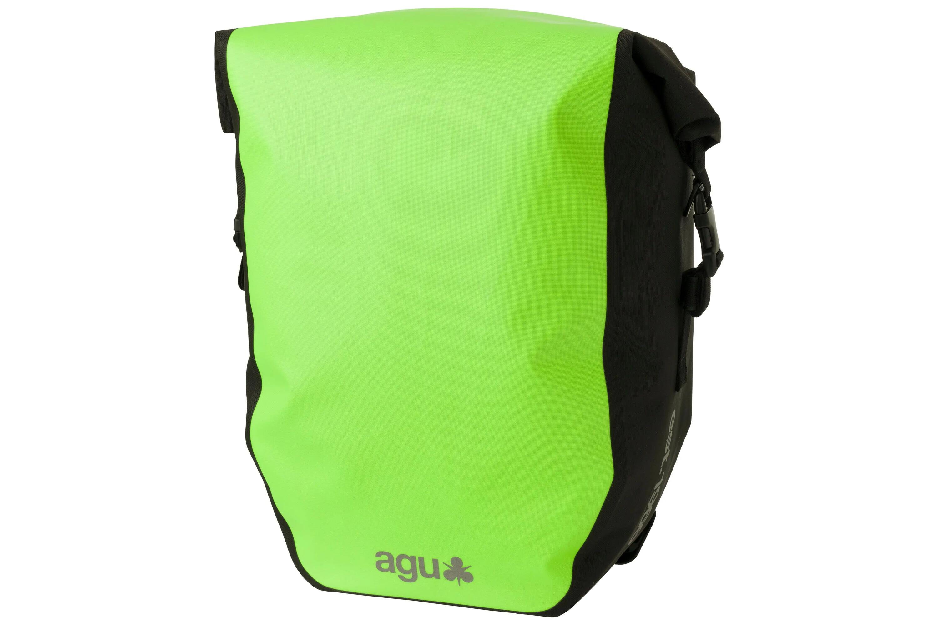 Enkele fietstas Shelter Large, waterdicht en reflecterend groen 2/4