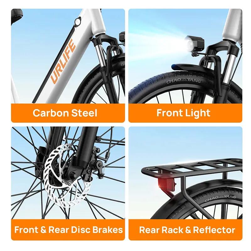 Bicicleta elétrica para adultos URLIFE E26 motor 250W bateria 48V 10.4Ah 11/13