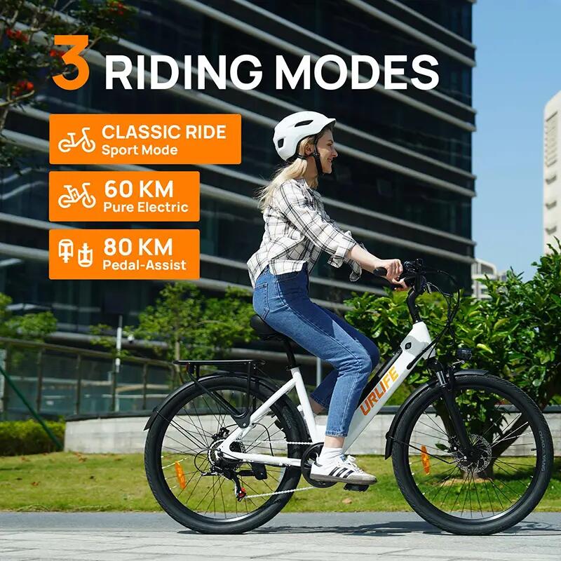 Bicicleta elétrica para adultos URLIFE E26 motor 250W bateria 48V 10.4Ah 8/13