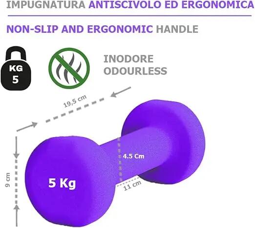 [Neopren-Hanteln & rutschfest] 0,5 bis 6 kg – Paarweise verkauft 3/3