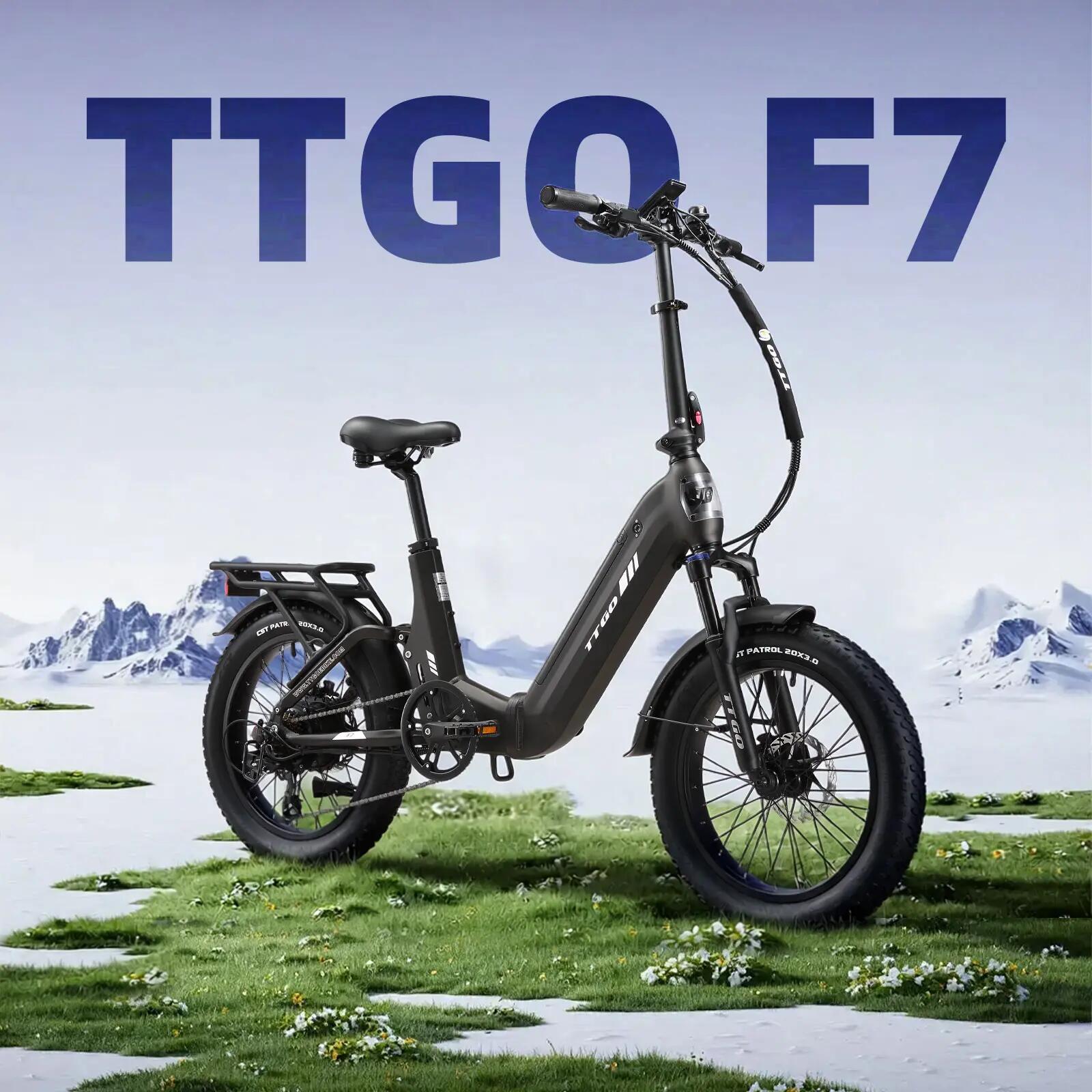 Elektrische fiets voor volwassenen TTGO F7 batterij 48V 15Ah banden 20 inch 5/15