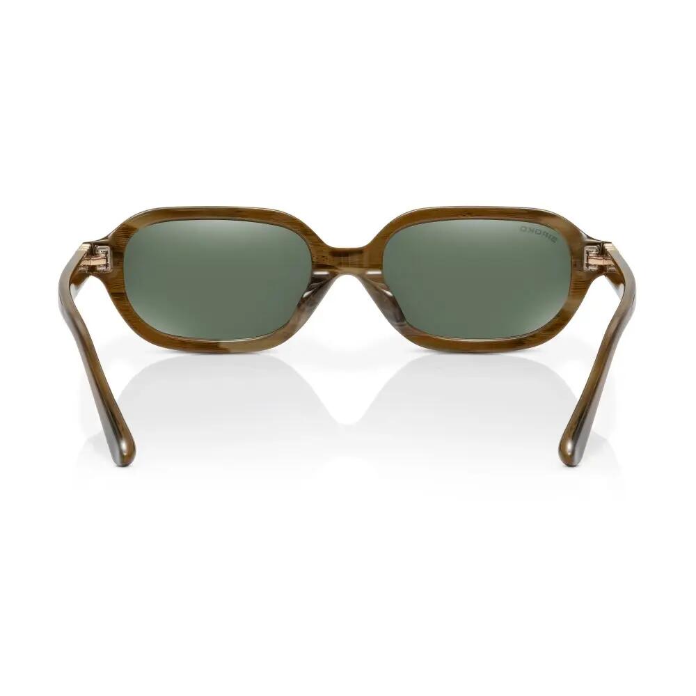 Occhiali da sole polarizzati rettangolari Uomo e donna Oblong Green Verde 2/6