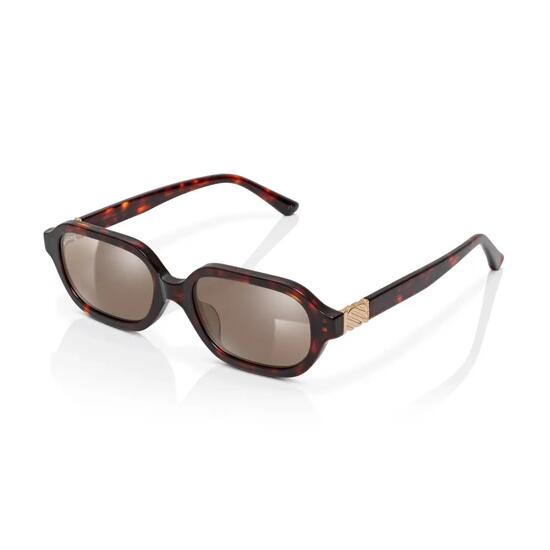 Men & Women rectangular polarized sunglasses Oblong Black Tortoise Black