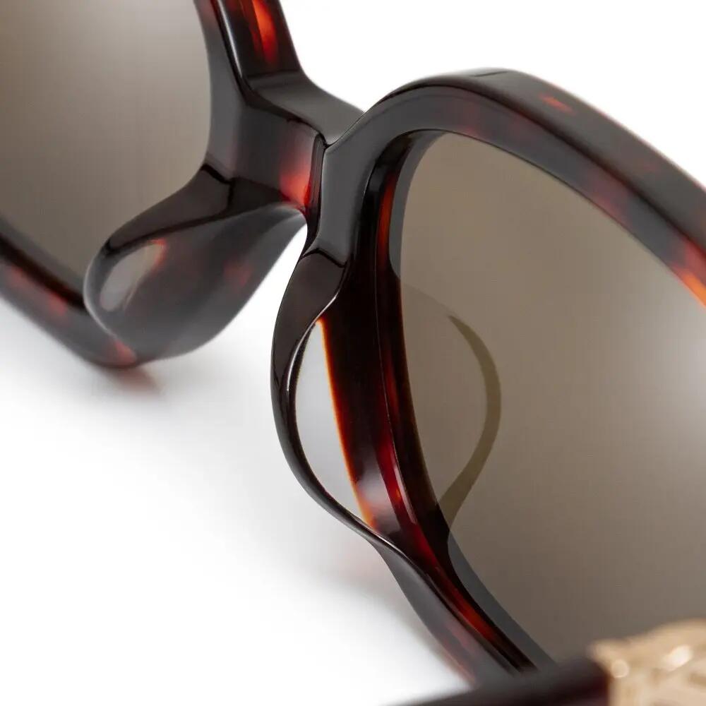 Lunettes de soleil polarisées rectangulaires Homme et Femme Oblong Black Tortoi 6/6