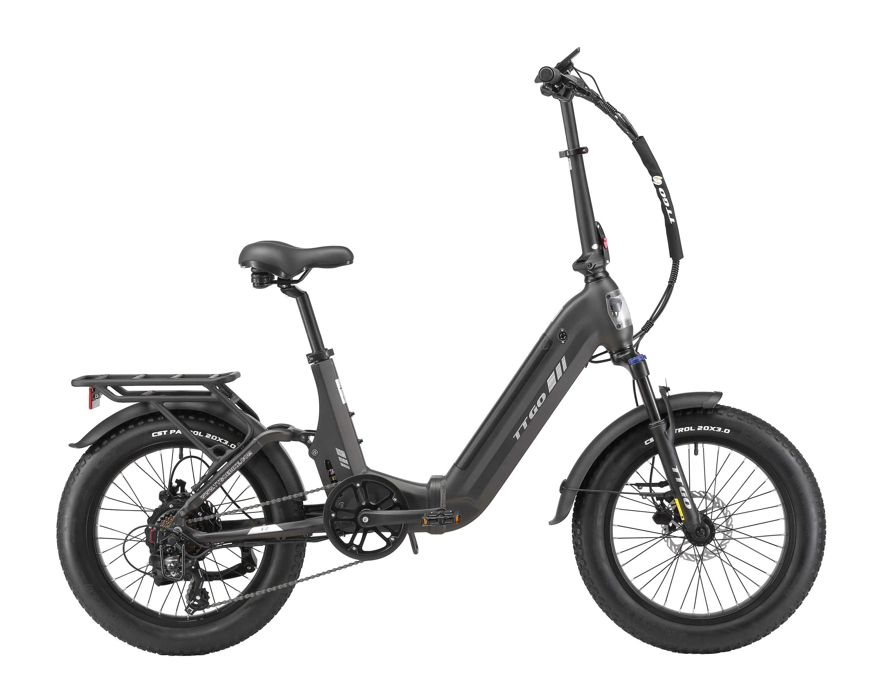 Elektrische fiets voor volwassenen TTGO F7 batterij 48V 15Ah banden 20 inch 4/15