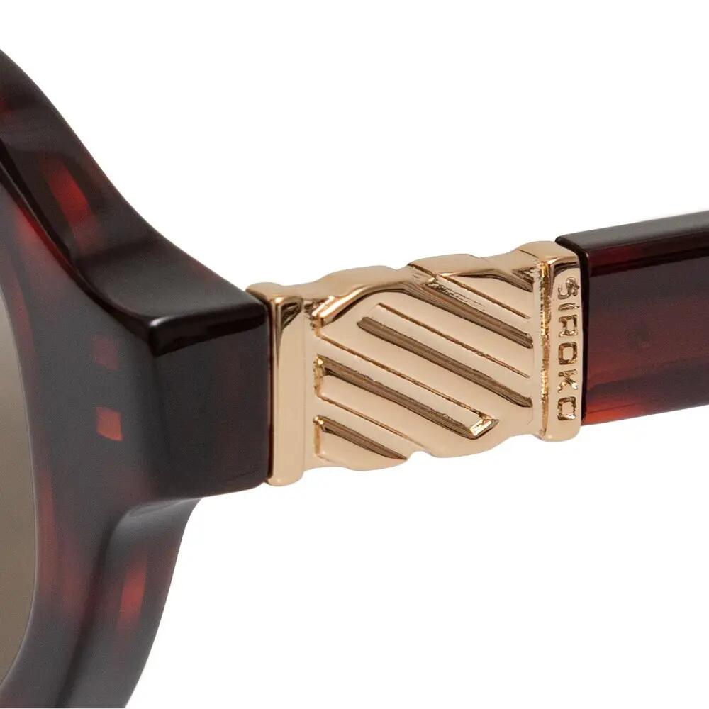 Lunettes de soleil polarisées rectangulaires Homme et Femme Oblong Black Tortoi 5/6