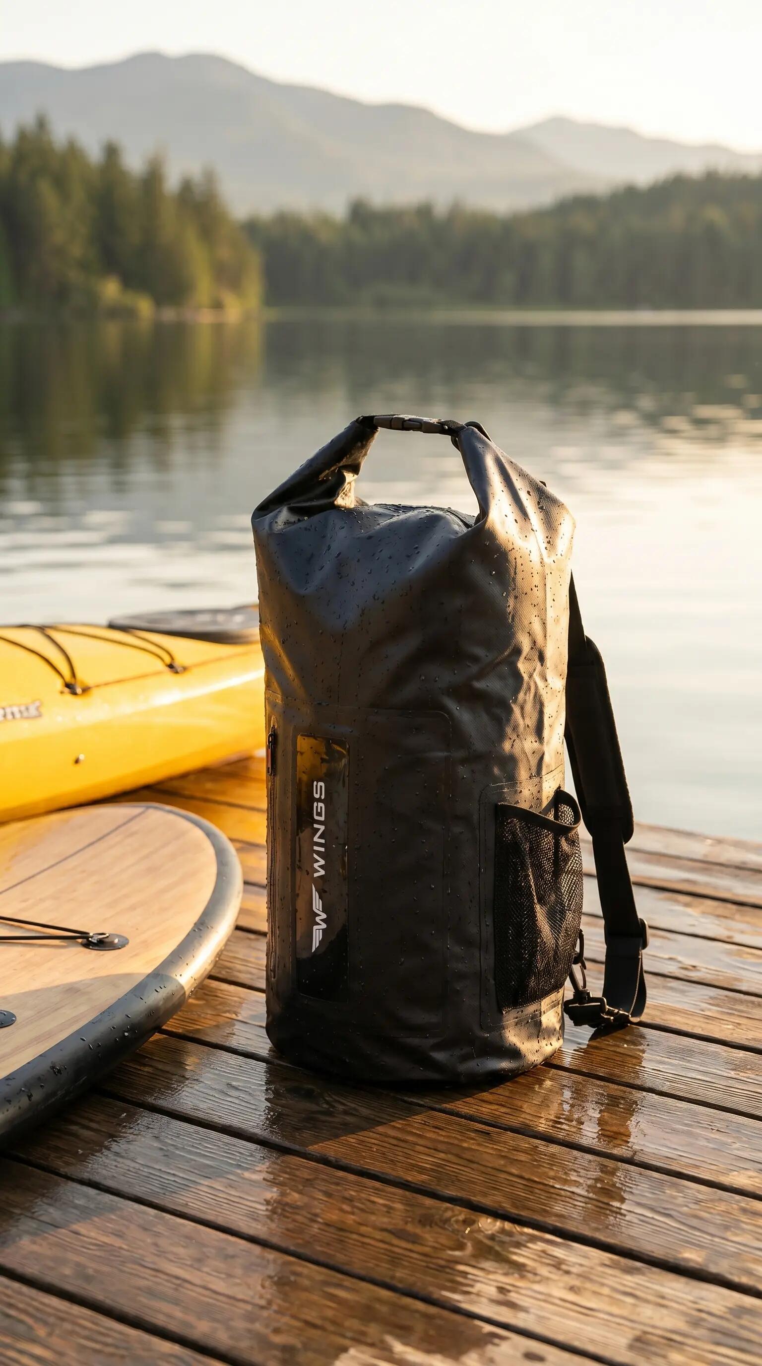 Dry Bag 22L Z Funkcją Plecaka Black 4/5