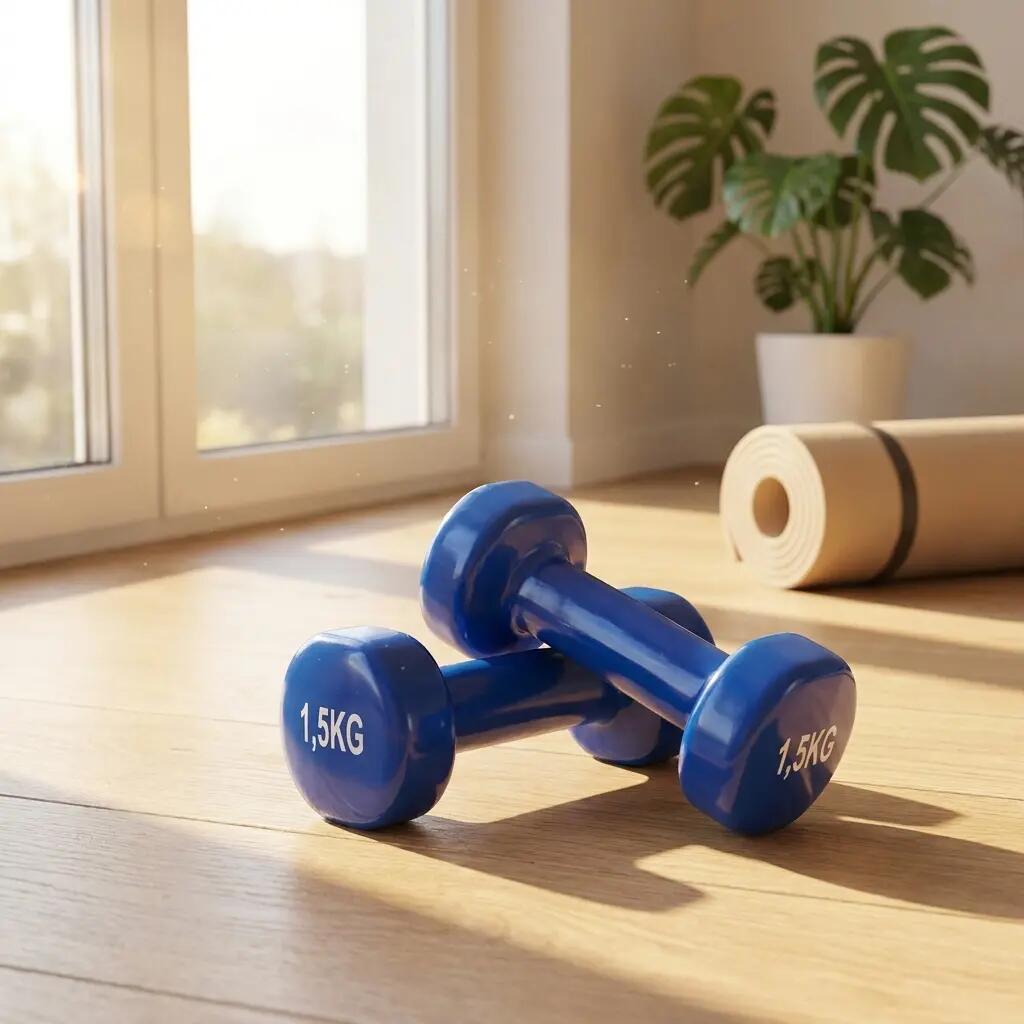 Vinyl Kurzhantel 2er-Set für Krafttraining, Fitness und Reha 3/3