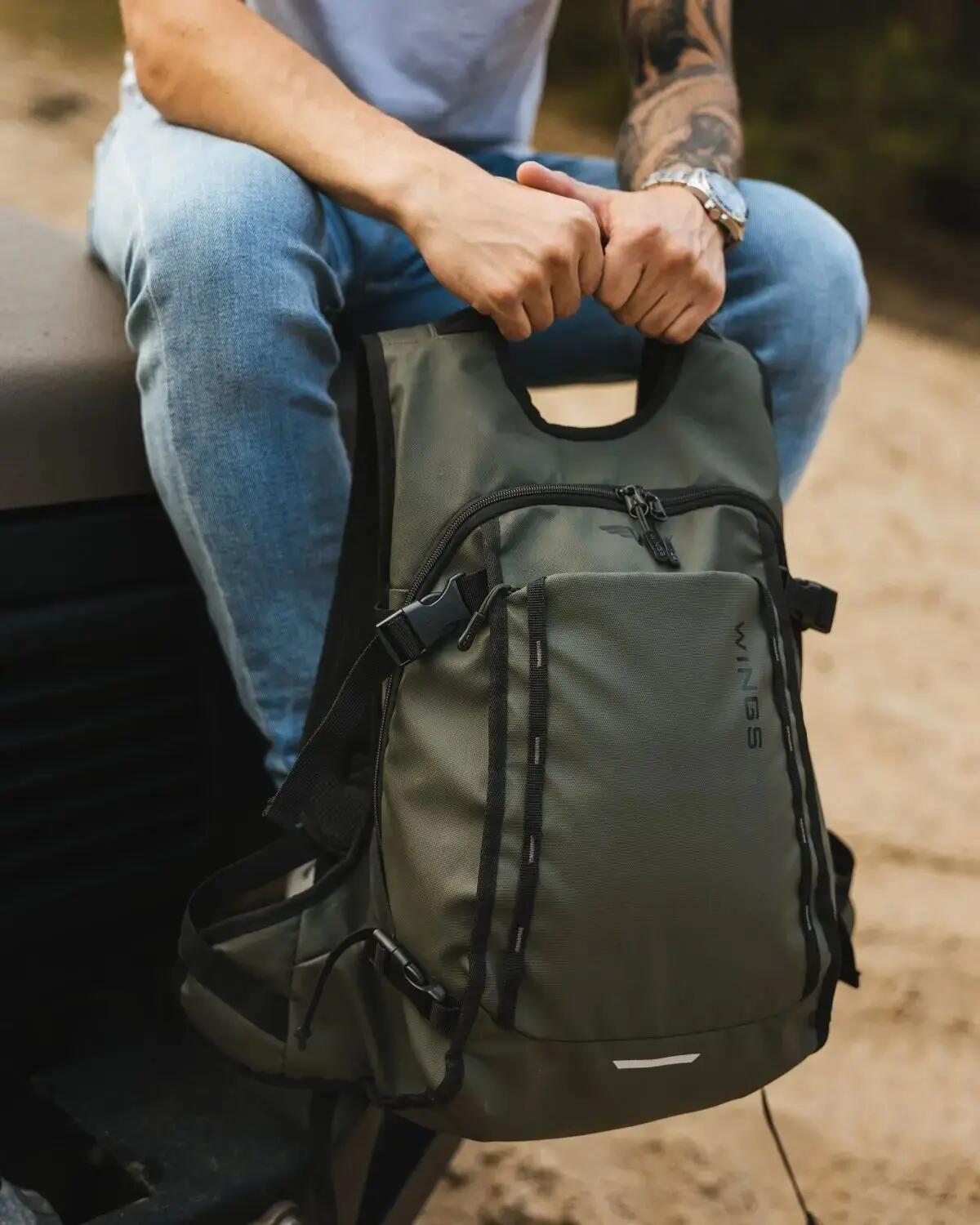 WINGS Plecak podróżny ROOK dark green