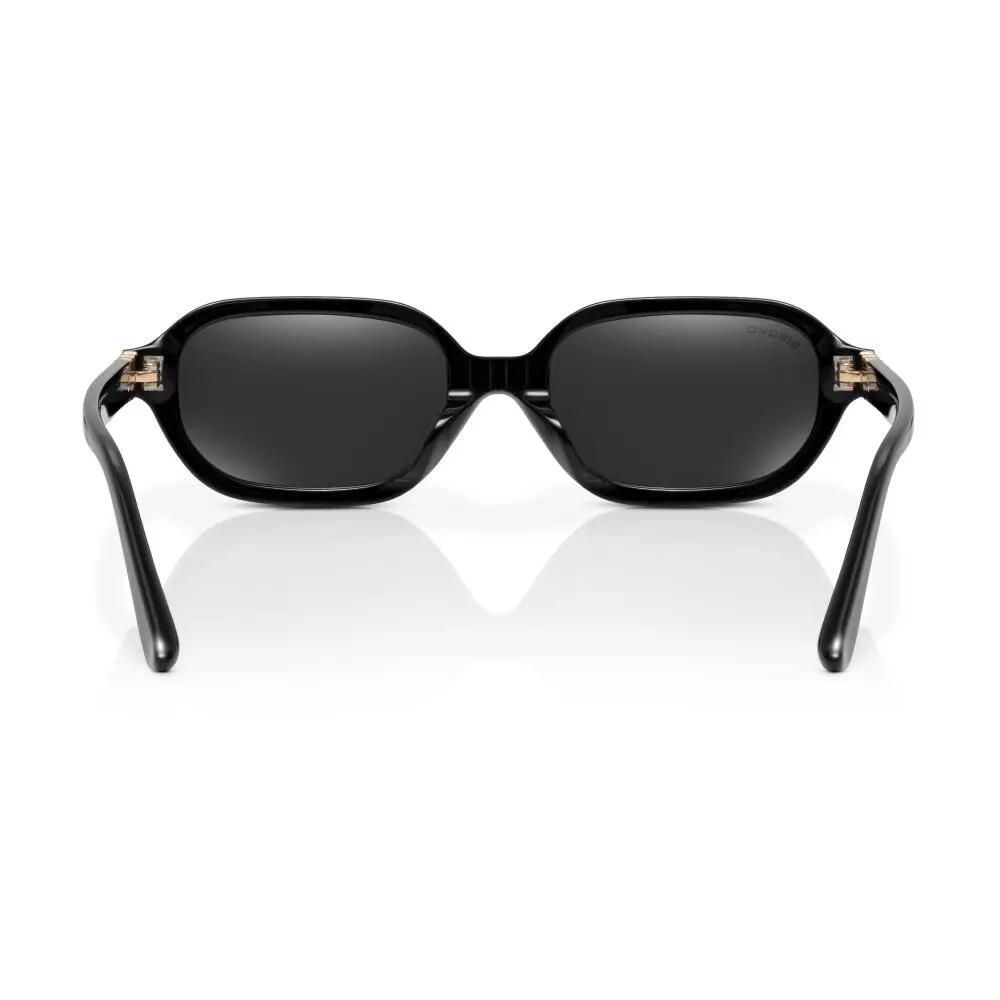 Lunettes de soleil polarisées rectangulaires Homme et Femme Oblong Total Black 2/6