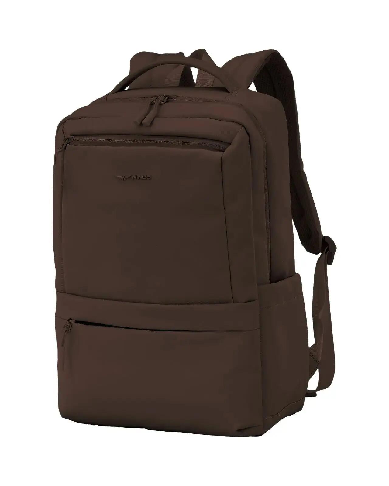 Plecak Kabinowy Wings Bagaż Z Kieszenią Na Laptop Do Pracy I Podróży Brown 2/10
