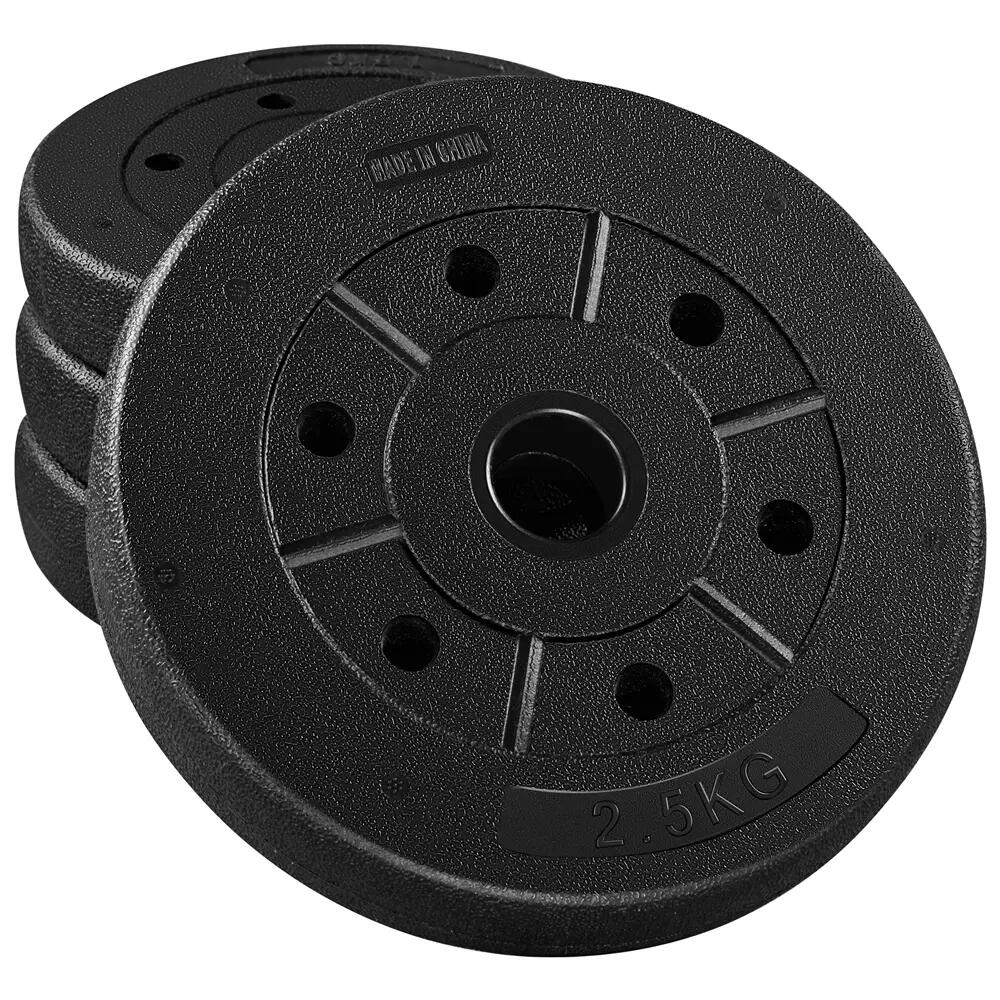 Set di 2 manubri regolabili da 15 kg per allenamento di forza a casa, nero 5/7